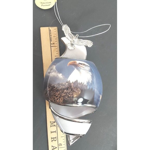 "On Eagle's Wings" Set of 3 Christmas Ornaments from Bradford Exchange from 2002 - Picture 10 of 12